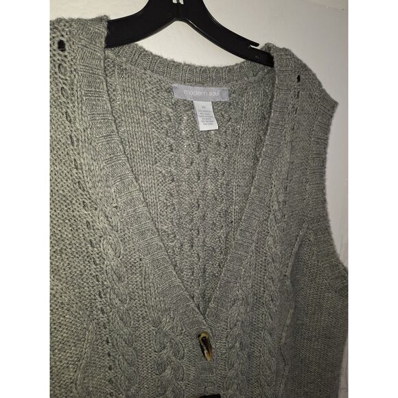 A Modern Soul Plus Sized Sweater Vest Wool Blend Academia Cable Knit 1X - Picture 4 of 8